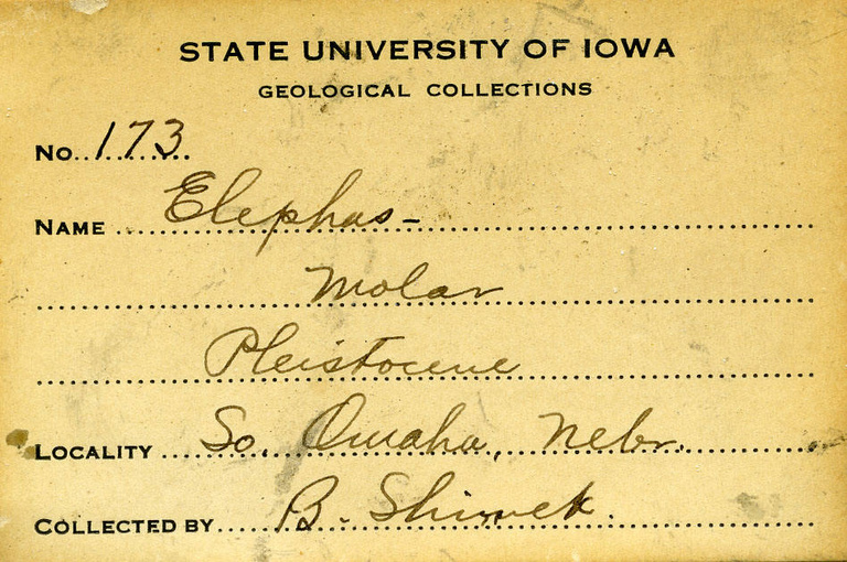 Bohumil Shimek label 1
