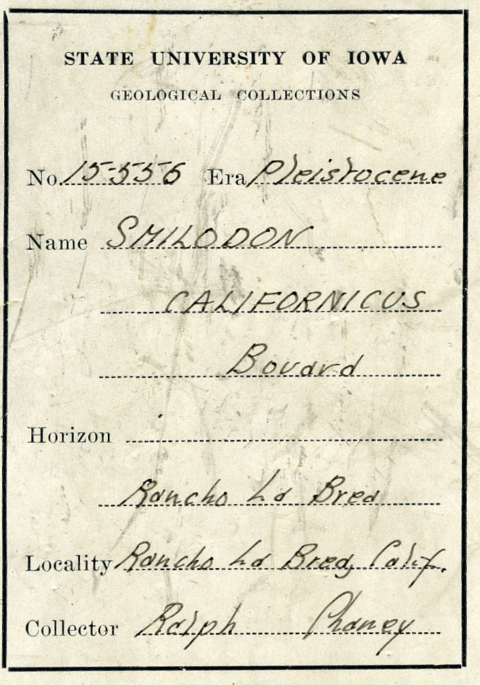 Ralph Works Chaney (written by Belanski?) label