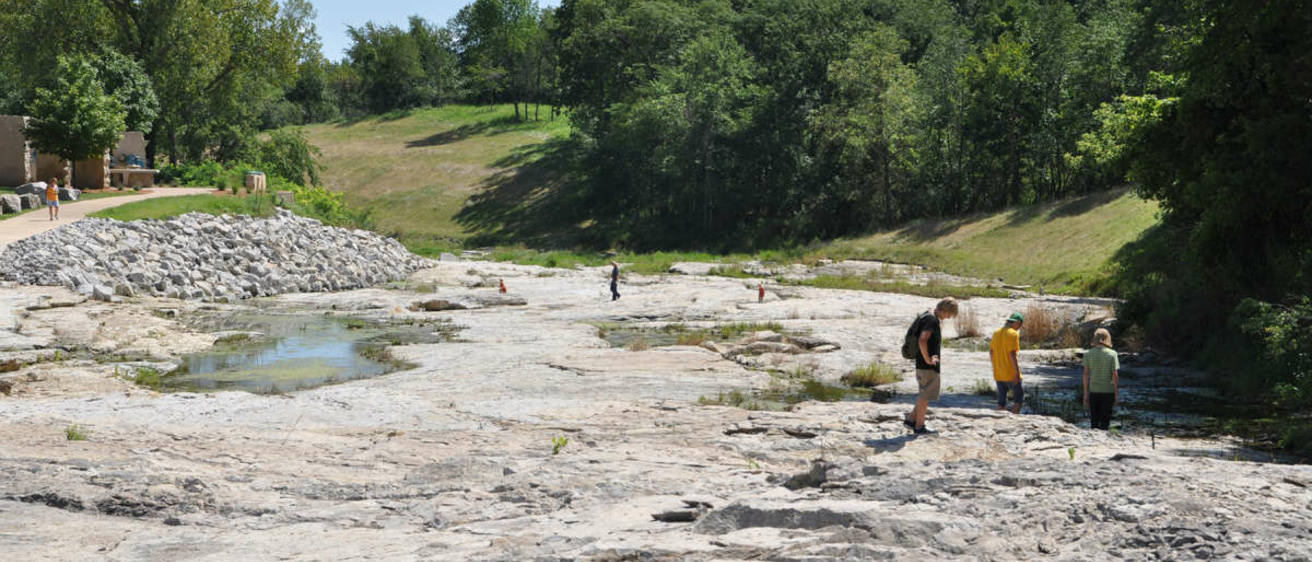 Devonian fossil gorge with visitors
